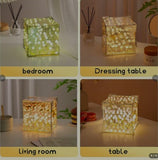 Cube Tulip Night Lamp | Led Decorative Nights Lamp (Multicolor & Design / 1 Set)