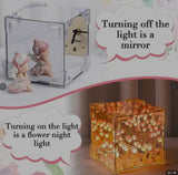 Cube Tulip Night Lamp | Led Decorative Nights Lamp (Multicolor & Design / 1 Set)