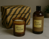 Luxury Sandalwood Scented Candle & Diffuser Gift Set – Home Collection Premium Aromatherapy Combo with Decorative Box | Relaxing Home Fragrance Set for Living Room, Bedroom & Gifting