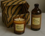 Luxury Sandalwood Scented Candle & Diffuser Gift Set – Home Collection Premium Aromatherapy Combo with Decorative Box | Relaxing Home Fragrance Set for Living Room, Bedroom & Gifting